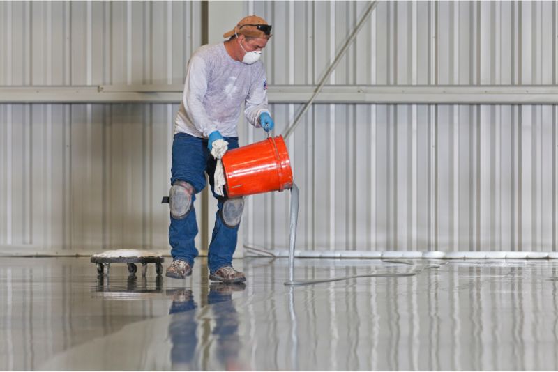 Epoxy resin pouring process
