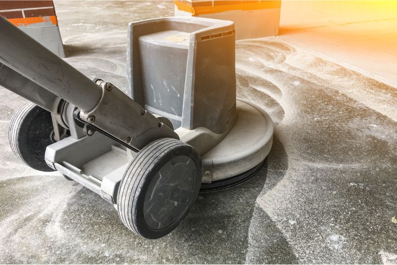 Concrete grinding process- for epoxy application